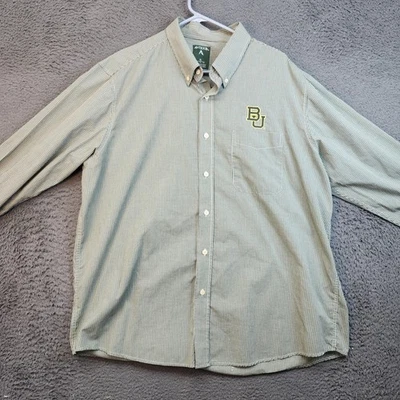 Baylor Bears Shirt Mens XL Green Long Sleeve NCAA College Button Down Antigua - Image 1 of 4