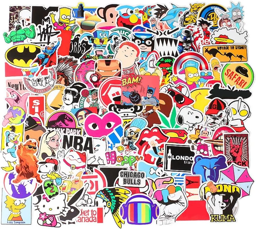 Graffiti Sticker Set 100 Stück Wasserdicht Aufkleber für Skateboard Laptop