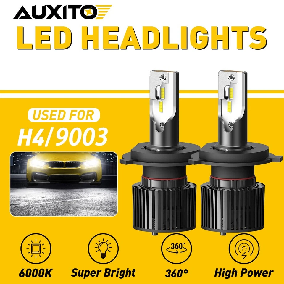 AUXITO H4 9003 LED Bombillas Faro Luz Alta Baja Kit de Conversión Brillante Plug&Play Foto 1 de 4