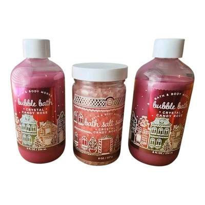 Bath & Body Works Crystal Candy Rose Bubble Bath/ Salt Soak NEW HTF RARE RETIRED - Image 1 of 4
