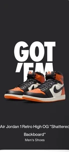 Nike Air Jordan 1 Retro High OG 'Shattered Backboard’ 2025 DZ5485-008 Unisex - Picture 1 of 5