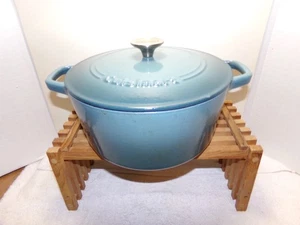 Cuisinart Dutch Oven Blue Grey Enamel C1650-25 5 Quart 4.8L Cast Iron - Picture 1 of 5
