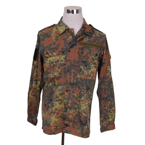 German Bundeswehr Flecktarn Camo Military Shirt GR12 Medium Tall Cotton - Picture 1 of 13