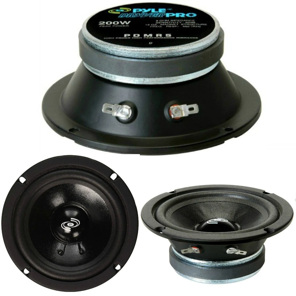 1 MIDRANGE 13,00 CM PYLE PDMR5 200 WATT MAX 130 MM MEDIO 8 OHM PER CASSE DJ HOME - Immagine 1 di 4