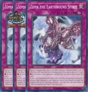 Yugioh! 3x Zoma the Earthbound Spirit LEDE-EN079 Común 1ª Edición Casi Nuevo - Imagen 1 de 1