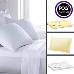 144 Fäden Polycotton Solide Kissenbezüge Flach Spannbetttuch Bettbezug Zuhause Bettwäsche Set - Bild 1 von 4