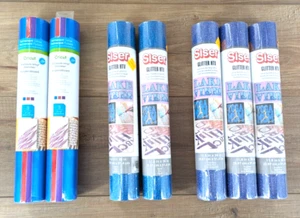 Siser & Cricut lot of 7 Shimmer/Glitter blue/multi HTV heat transfer vinyl rolls - Picture 1 of 10