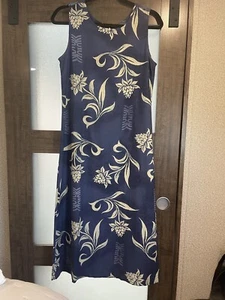 True Grit Woman's Dress Small Blue 100% Silk Midi Maxi Sleeveless Dress - Picture 1 of 11