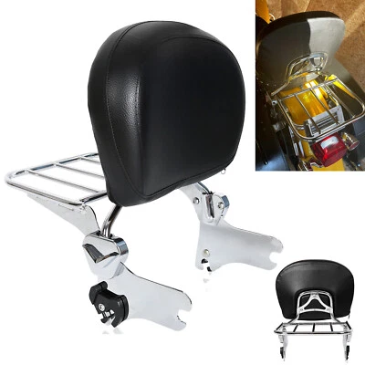 Backrest Sissy Bar Rack For Harley Touring Street Glide Road King 1997-2008 - Image 1 of 4