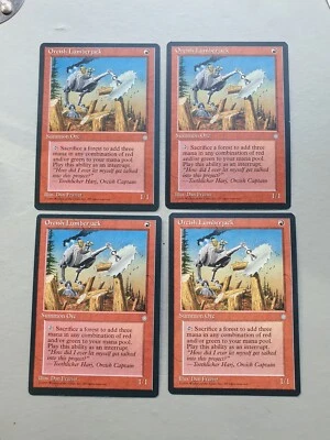 Orcish Lumberjack x4 Playset, MTG Ice Age (1995), Common Red Creature VNM - Image 1 of 2
