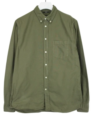 J. Lindeberg David - GMD Oxford Shirt Men Large Green Buttoned Pockets - Image 1 of 4