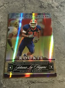 Johnnie Lee Higgins Raiders 2007 Playoff Prestige Xtra Points Purple Rookie #171