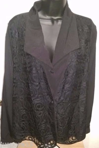 Worthington Mujer Camisa Chaleco Top Blusa Talla 20 Negro - Imagen 1 de 4