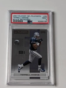 Donruss Playoff 2007 Terrell Owens Cowboys Black Metalized /49 NFL PSA 9 - Picture 1 of 2