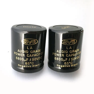 2pcs 6800uF 50V Nover 30mmx35mm HIFI Fever Golding Audio Electrolytic Capacitors - image 1 of 4