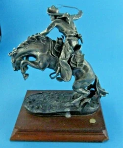 Chilmark Pewter The Bronco Buster 1987 Statue Inspired by Frederic Remington - Picture 1 of 5