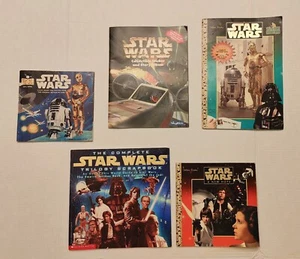 Vintage Lot 5 Golden Books Star Wars Coloring / Activity / Sticker Books 1990's - Imagen 1 de 3