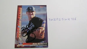 1998 Choice Blake Barthol signed baseball card - Picture 1 of 2