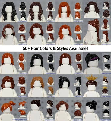 LEGO - FEMALE Hair Pieces - PICK YOUR COLORS & STYLE - Minifigure Wigs Cap Lot - Image 1 of 2