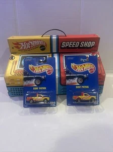 Hot Wheels Surf Patrol # 102 5348 Emergency Patrol Lot of 2 1991 blue card - Picture 1 of 11