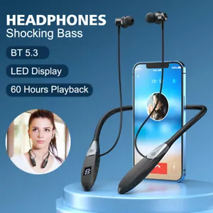 Nuovo Bluetooth collare cuffie wireless microfono auricolari stereo auricolari - Foto 1 di 26