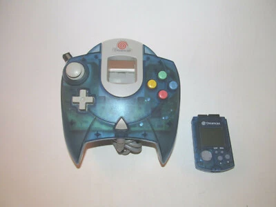 Official SEGA Dreamcast Remote Controller Clear Blue w/ VMU New Batteries OEM - Image 1 of 2