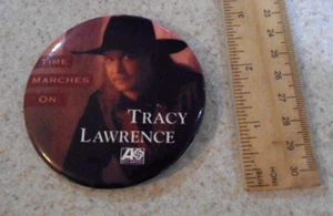 Tracy Lawrence Button Time Marches On Promo pinback button Atlantic - Picture 1 of 4