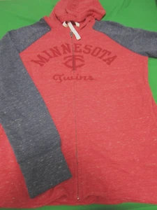 NEW TOUCH MINNESOTA TWINS BASEBALL WOMENS ZIP FRONT HOODED KNIT JACKET RED MED - Picture 1 of 2