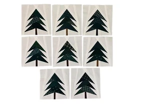 Green Paperpieced unfinished quilt blocks Set of 8 - Picture 1 of 5