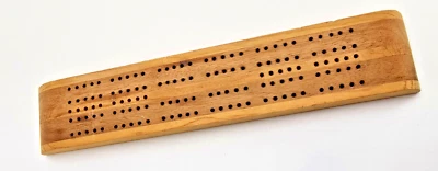Handcrafted Wooden Cribbage Board Scoring Board - Image 1 of 4