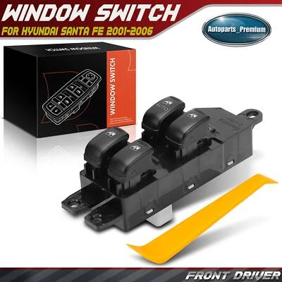 Выключатель стеклоподъемника переднего левого водителя для Hyundai Santa Fe 2001-2006 9357026100 - Изображение 1 из 4