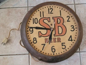 Rare Vintage SB Beer Bar Ale Tampa Brewing Southern Co GE Clock General Electric - Picture 1 of 6
