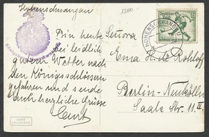 Estampilla de fútbol olímpica de 1936 postal usada de ALEMANIA - Imagen 1 de 2
