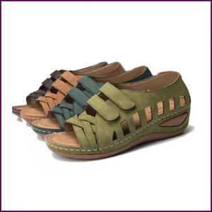 Women Orthopedic Flat Mules Sandals Summer Slippers Comfy Open Toe Shoes Size US - Picture 1 of 28