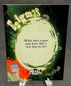 2025 Skybox Metal Universe Batman ENIGMAS The Riddler Glow In The Dark #E-14 SSP - Picture 1 of 2