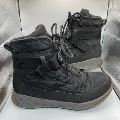 Botas acolchadas Chaco Borealis para mujer talla 7,5 EE. UU. negras medianoche impermeables de nailon Foto 1 de 4