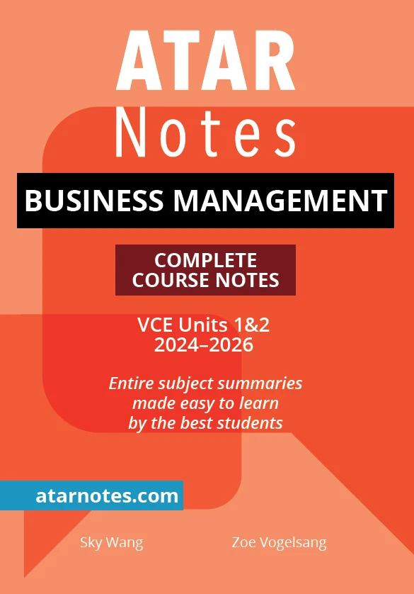ATAR Notes VCE Business Management 1&2 Notes (2024-2026) - image 1 of 1