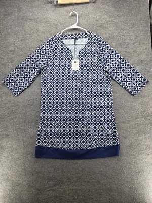 Vestido Aqua et Sol Mujer Grande Azul Blanco UPF 50+ Protección Solar Natación Encubrimiento Foto 1 de 4