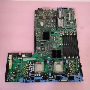 ~ DELL 0DT021 PowerEdge 2950 Motherboard W/ Two Intel Xeon SLABN & 0WW126 DRAC5 - Picture 1 of 6