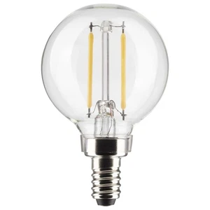 Satco 3w G16.5 Globe Filament LED 4000K Candelabra Base Dimmable - 25w equiv - Picture 1 of 4