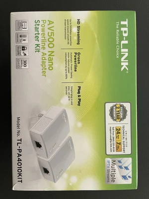 TP Link AV500 Nano Powerline Adapter Starter Kit - Image 1 of 3