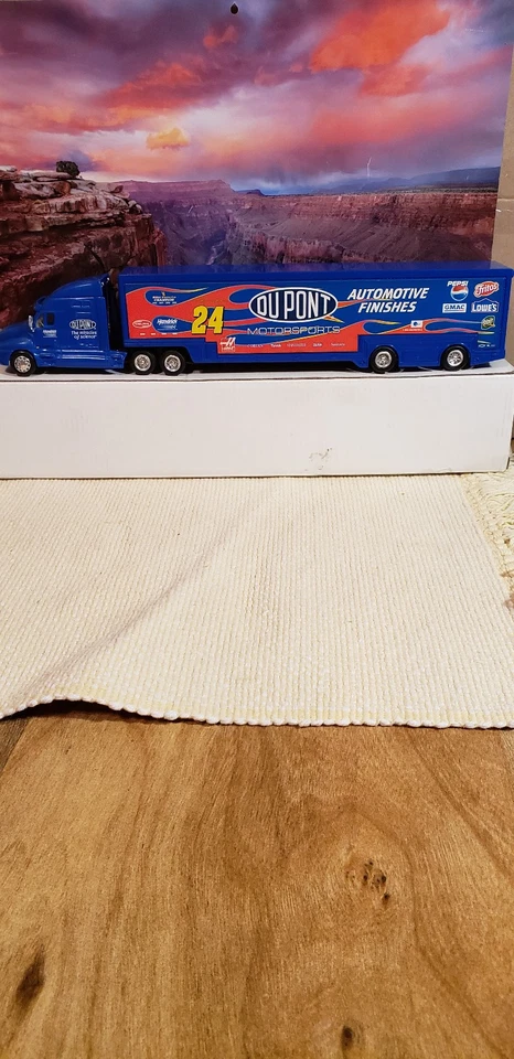 Jeff Gordon #24 Dupont Hauler with Kenworth T680.  1/64 scale,  diecast/plastic. - Image 1 of 4