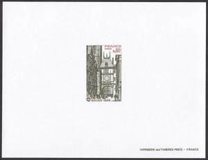 France Sc1476 French Philatelic Society, Gate, Rouen, Architecture, Deluxe Proof - Picture 1 of 1