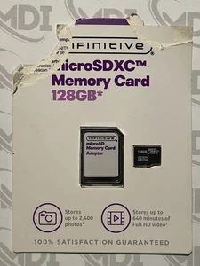 Infinitive Micro SD 128gb With SD Card Adapter (Damaged Box) - Picture 1 of 2