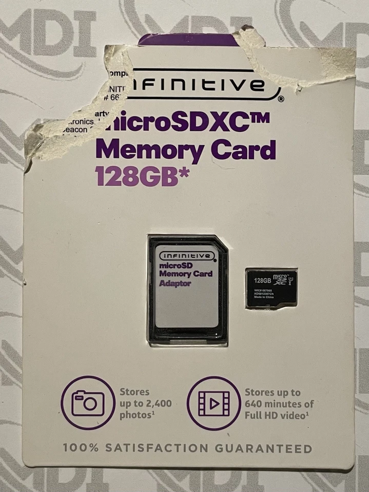 Infinitive Micro SD 128gb With SD Card Adapter (Damaged Box) - Image 1 of 2