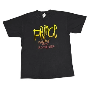 Vintage Prince Shirt Large Black Y2K Tour Concert Band Tee David Bowie Sade 80s - Picture 1 of 15