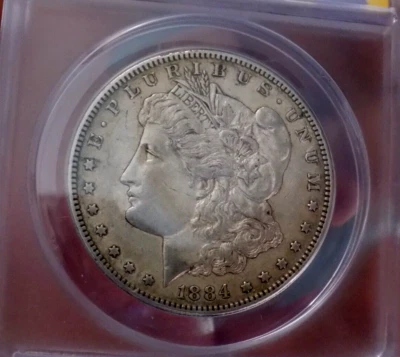 MORGAN SILVER DOLLAR 1884 S ANACS XF40++ UNDER GRADE WOW COIN LOOKS AU - Image 1 of 4