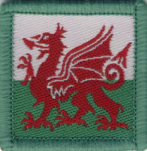 Insignia tejida dragón bandera galesa, parche, 39 mm x 39 mm - Imagen 1 de 1