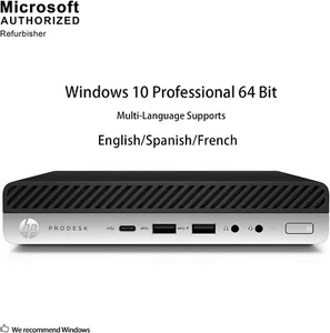 HP 600 G3 MINI Desktop Computer PC I5-6500 32GB RAM 2TB HDD/SSD Windows 10 WiFi - Bild 1 von 5