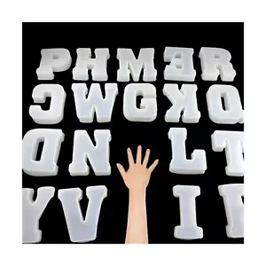ESEDAGE 6 inch 26 Pack English Letter Mold Alphabet Mold Silicone Letter Mold... - Picture 1 of 9